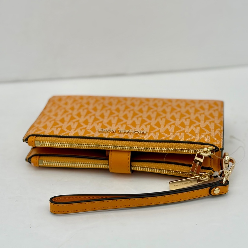 Michael Kors Double Zip Wallet Wristlet Honeycomb - Picture 12 of 12